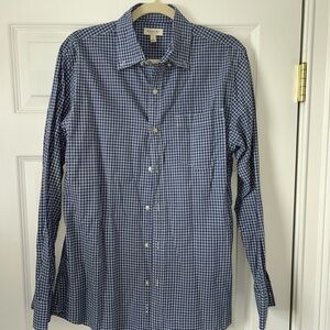 Sonoma Blue Checkered Men's Button-Down Shirt